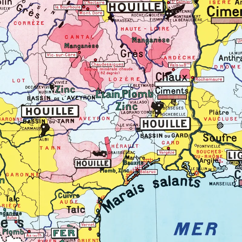 Détail : Brunhes n° 32 bis, France minérale (2)
