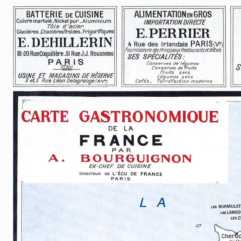 Détail : Carte gastronomique de la France (2)