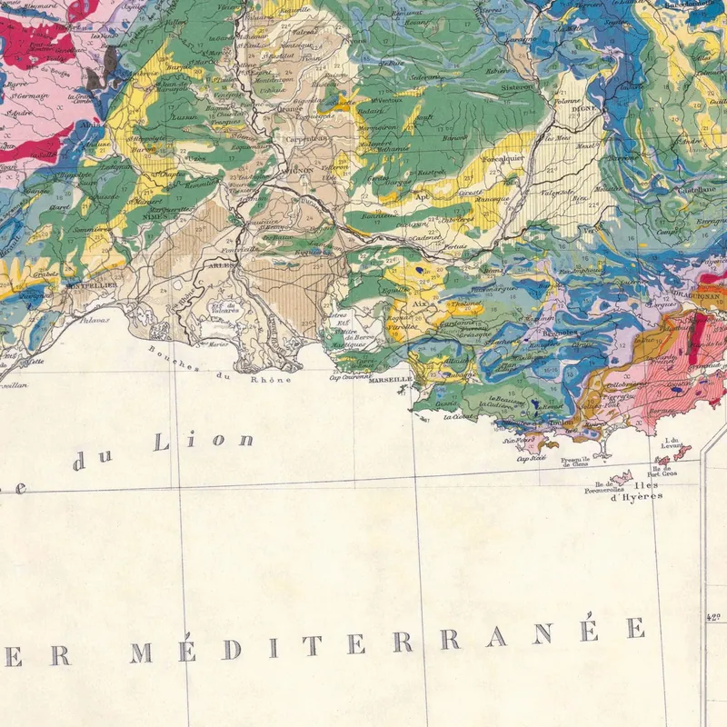 Détail : Carte géologique de la France (2)