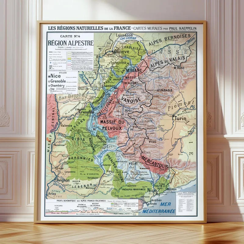 Carte Kaeppelin n° 4, Région alpestre, villes, photo 1