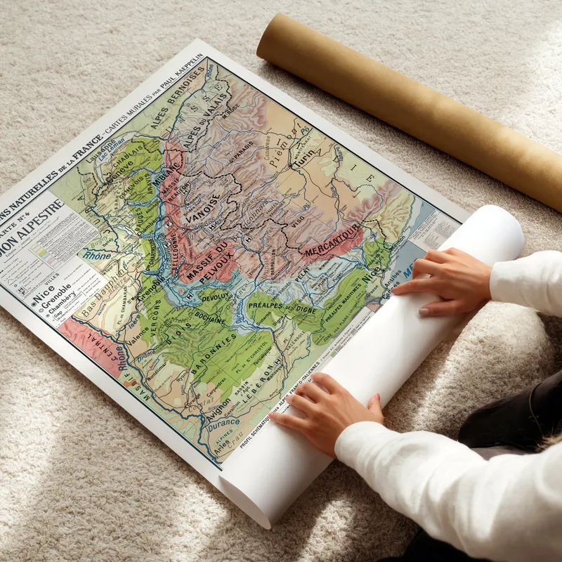 Carte Kaeppelin n° 4, Région alpestre, villes, photo 2