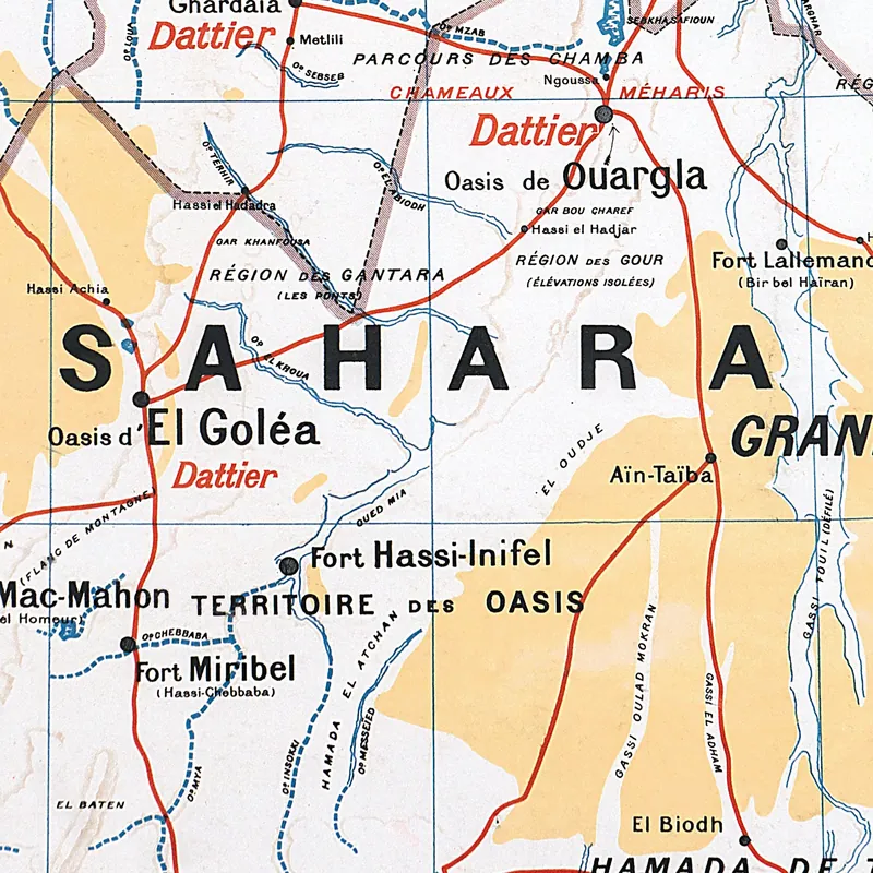 Détail de la carte Vidal-Lablache n° 11 bis, Algérie et Tunisie, politique (2)