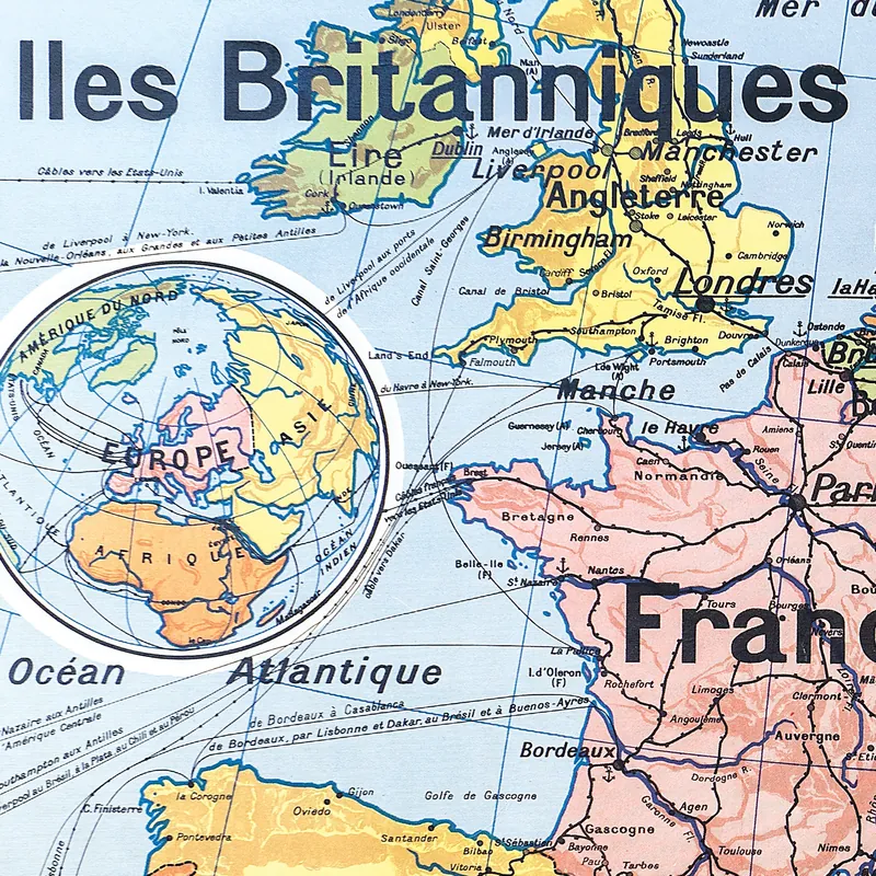 Détail de la carte Vidal-Lablache n° 13, Europe, politique