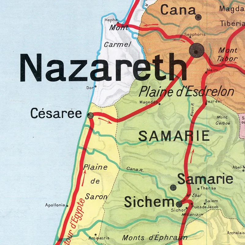 Détail de la carte Vidal-Lablache n° 23 bis et ter, Palestine