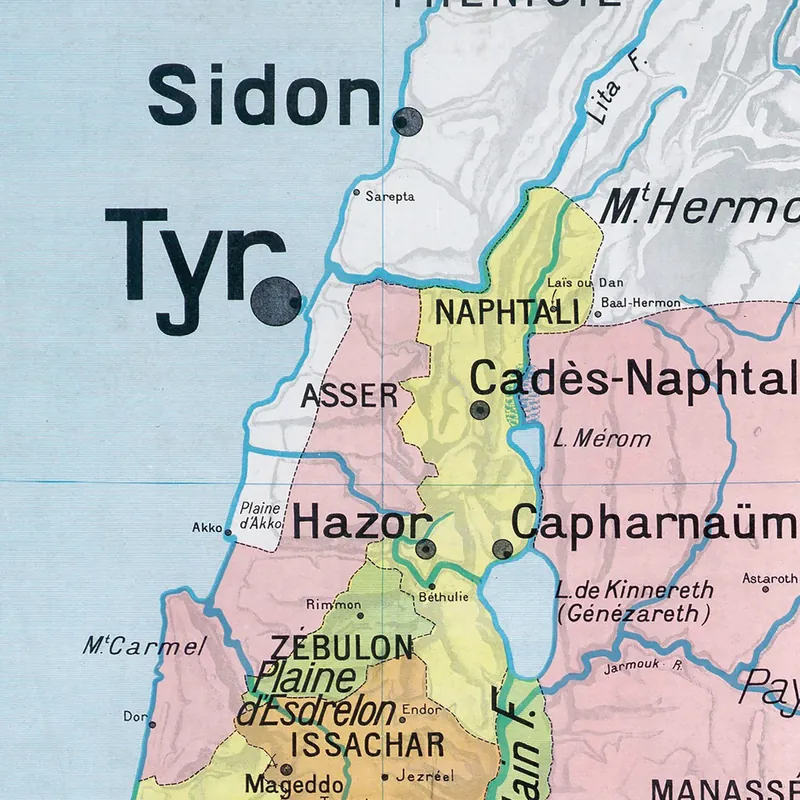 Détail de la carte Vidal-Lablache n° 23 bis et ter, Palestine (2)