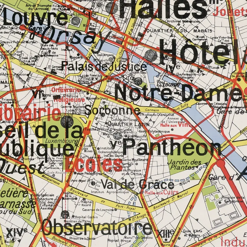 Détail de la carte Vidal-Lablache n° 24, Paris, la capitale
