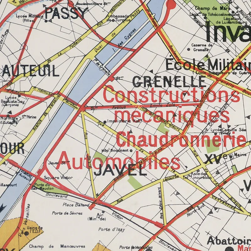 Détail de la carte Vidal-Lablache n° 24, Paris, la capitale (2)