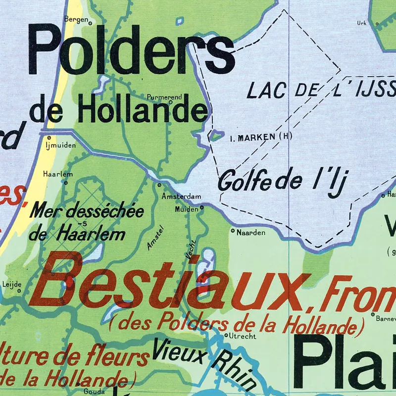 Détail de la carte Vidal-Lablache n° 29, Pays-Bas, physique et agricole