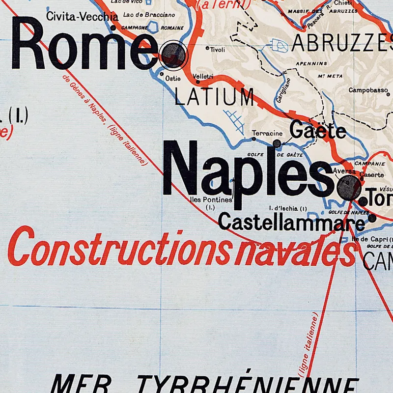 Détail de la carte Vidal-Lablache n° 30 bis, Italie, politique et industrielle