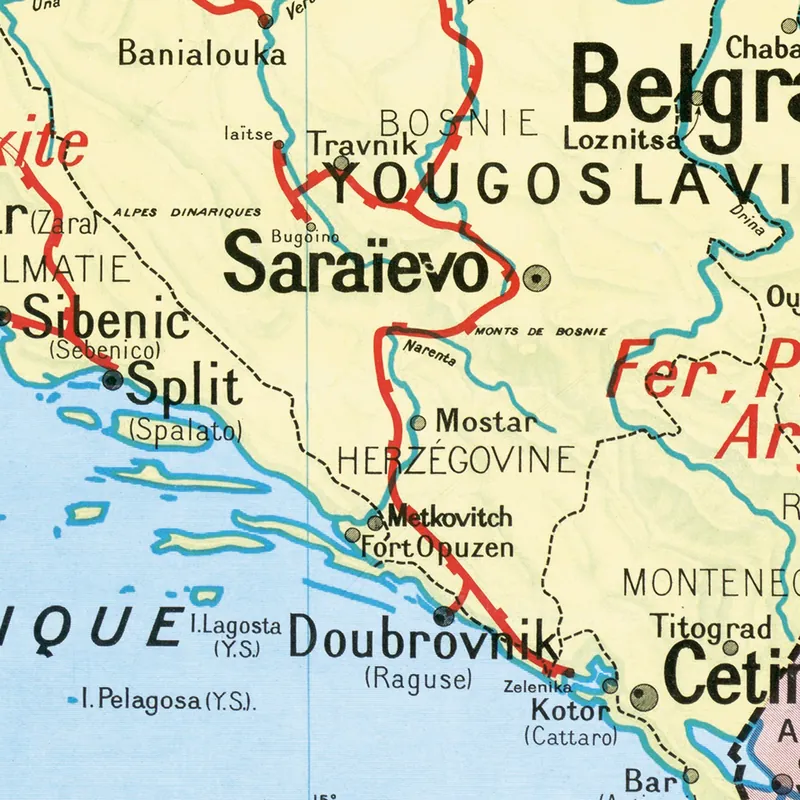 Détail de la carte Vidal-Lablache n° 32 bis, États danubiens, politique et économique