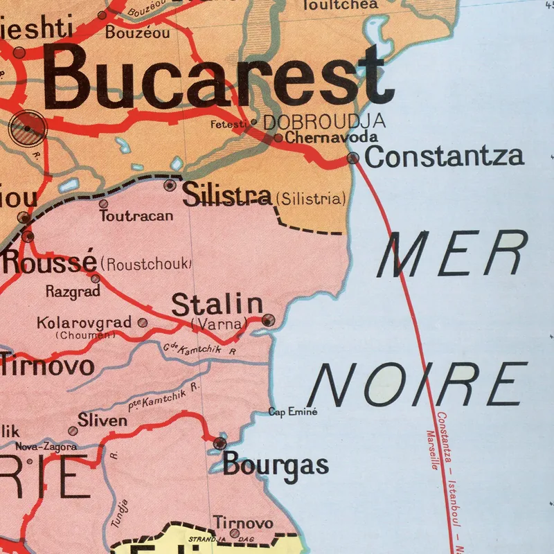 Détail de la carte Vidal-Lablache n° 33 bis, États balkaniques, politique (2)