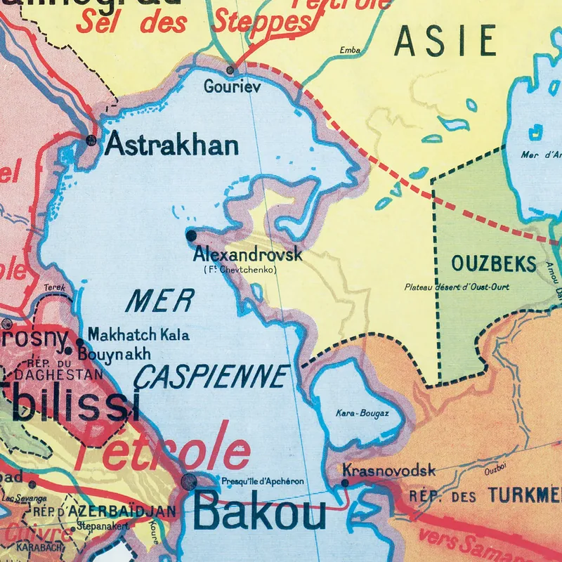 Détail de la carte Vidal-Lablache n° 34 bis, URSS et Finlande, politique et industrielle (2)