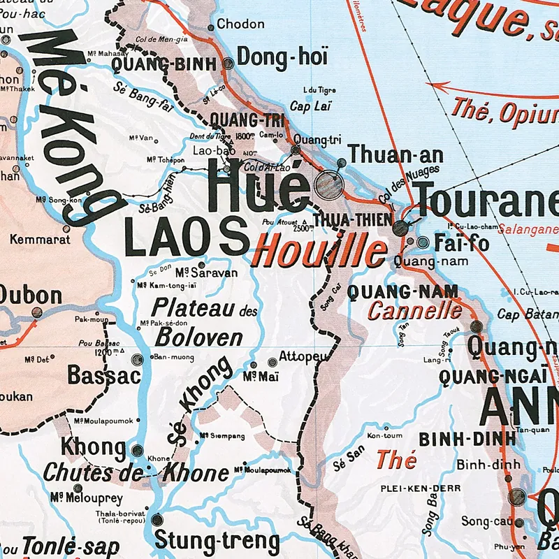Détail de la carte Vidal-Lablache n° 36 bis, Indochine