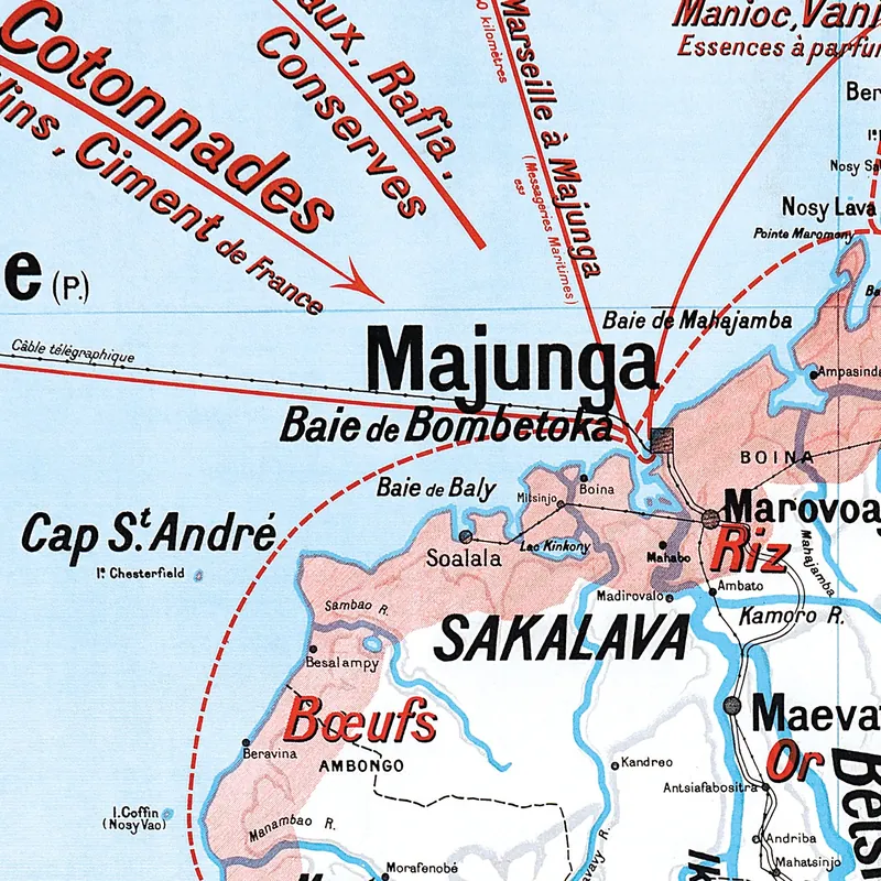 Détail de la carte Vidal-Lablache n° 36, Madagascar (2)