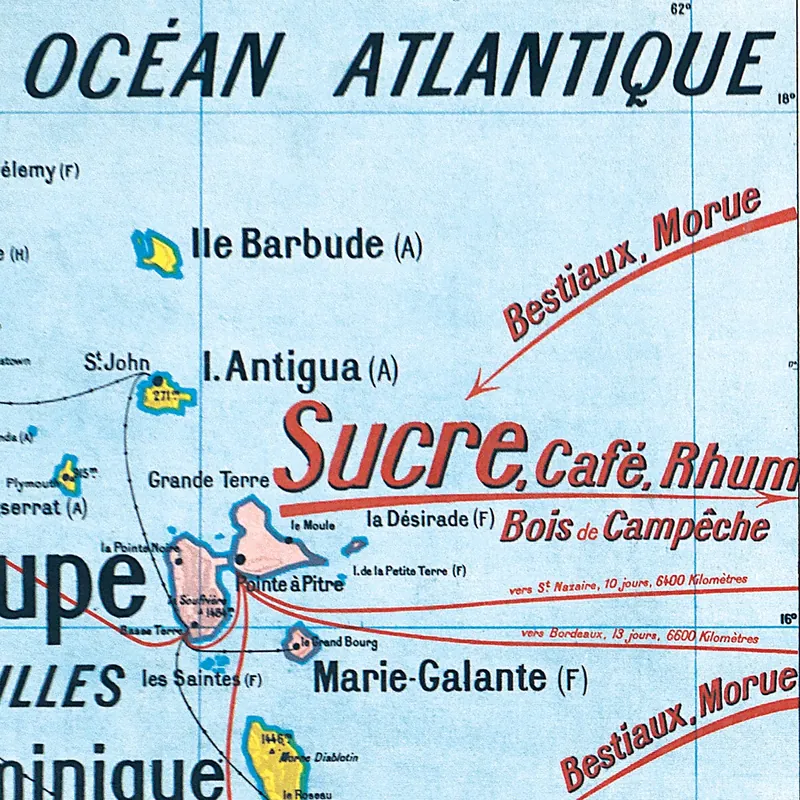 Détail de la carte Vidal-Lablache n° 37 bis, Antilles, Guyane, Nouvelle-Calédonie