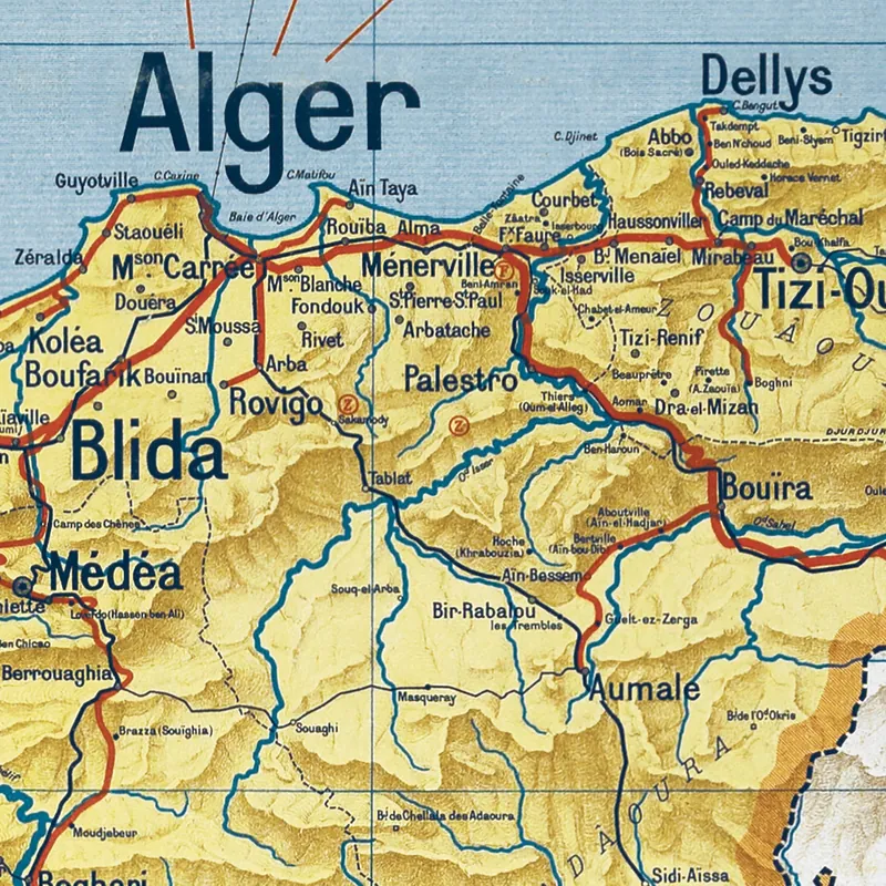 Détail de la carte Vidal-Lablache n° 42 bis, Département d’Alger