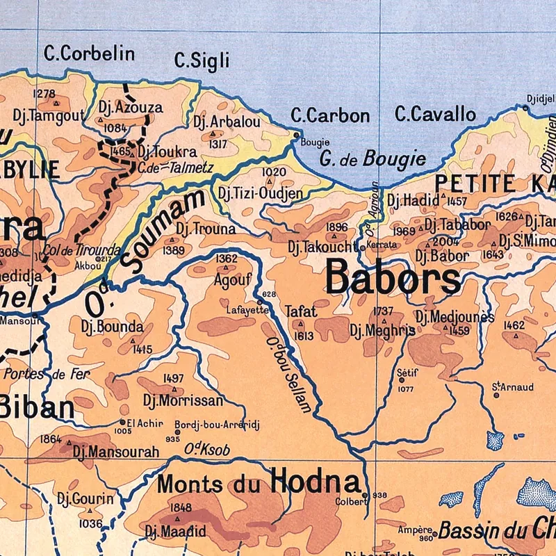 Détail de la carte Vidal-Lablache n° 43, Département de Constantine