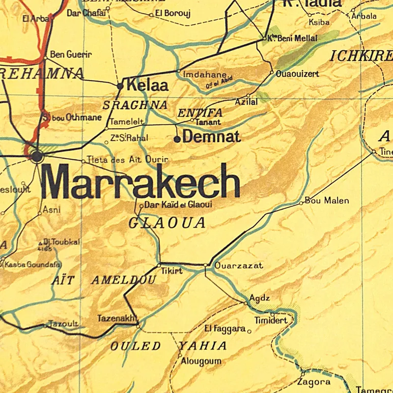 Détail de la carte Vidal-Lablache n° 44 bis, Maroc, politique (2)