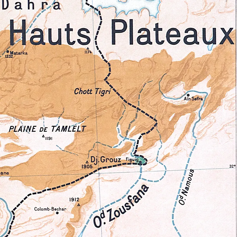 Détail de la carte Vidal-Lablache n° 44, Maroc, physique (2)