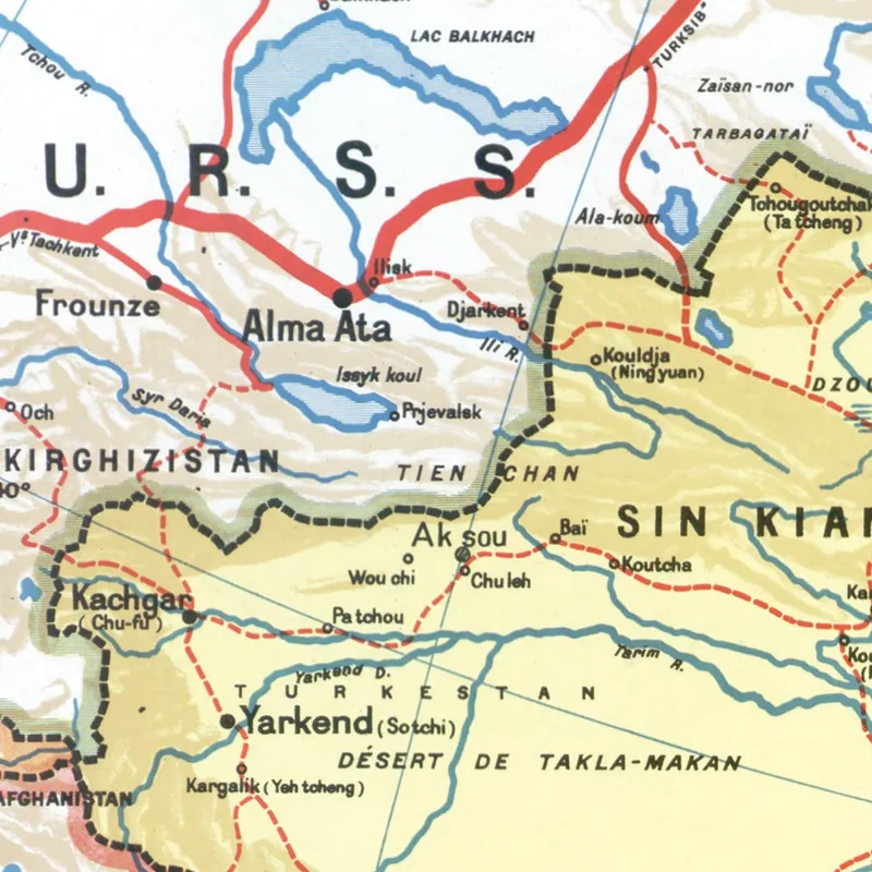 Détail de la carte Vidal-Lablache n° 52 bis, Chine, politique (2)