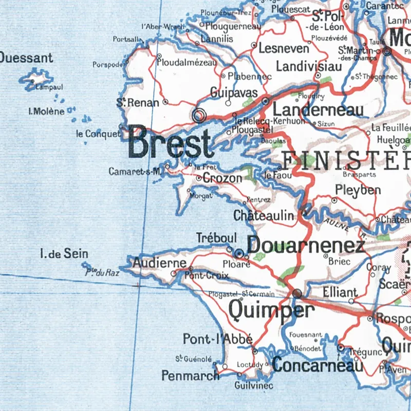 Détail de la carte Vidal-Lablache n° 60 bis, France de l’Ouest, politique (2)