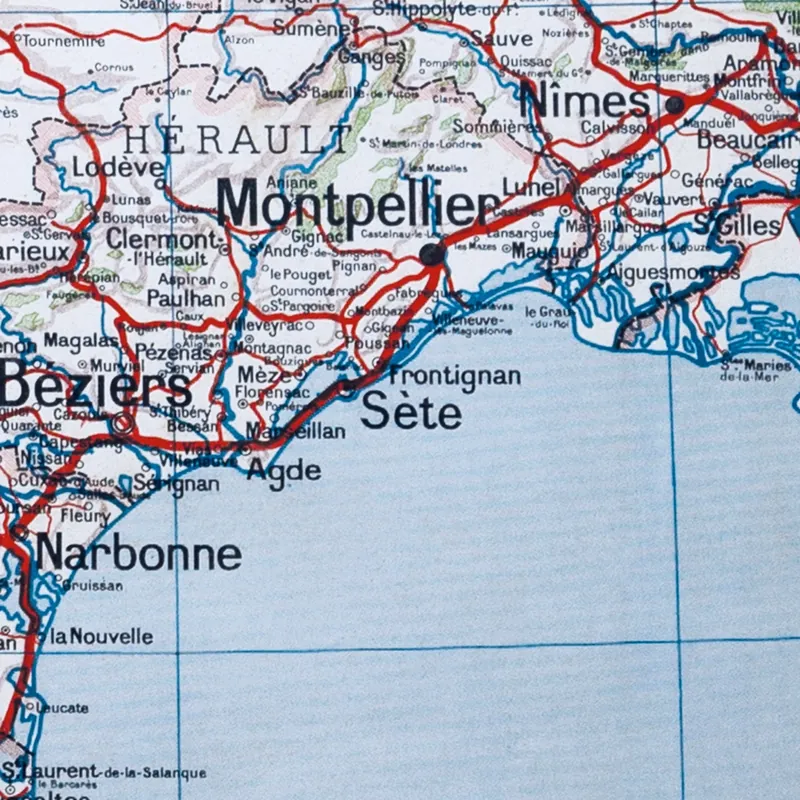 Détail de la carte Vidal-Lablache n° 63 bis, Bassin d’Aquitaine, politique