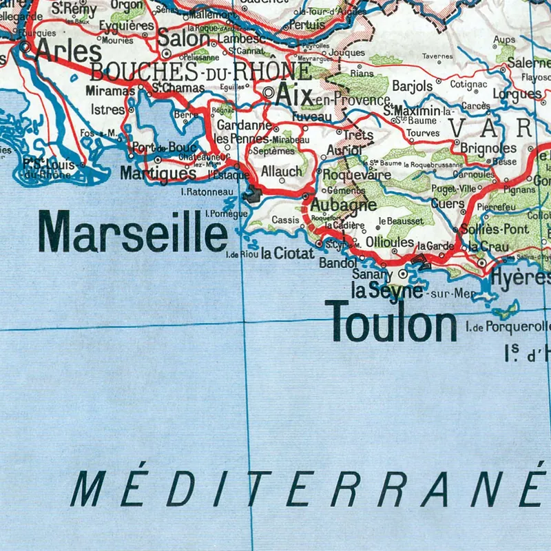 Détail de la carte Vidal-Lablache n° 64 bis, Alpes françaises, politique (2)