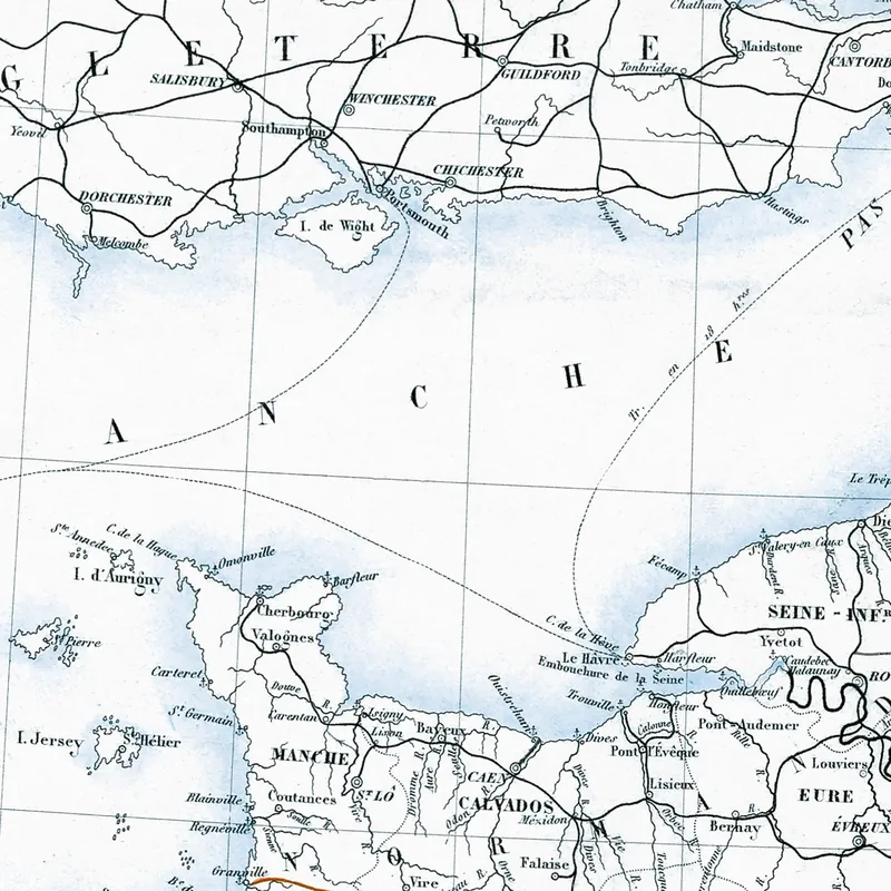 Détail : Carte vinicole et hydrographique de la France (4)