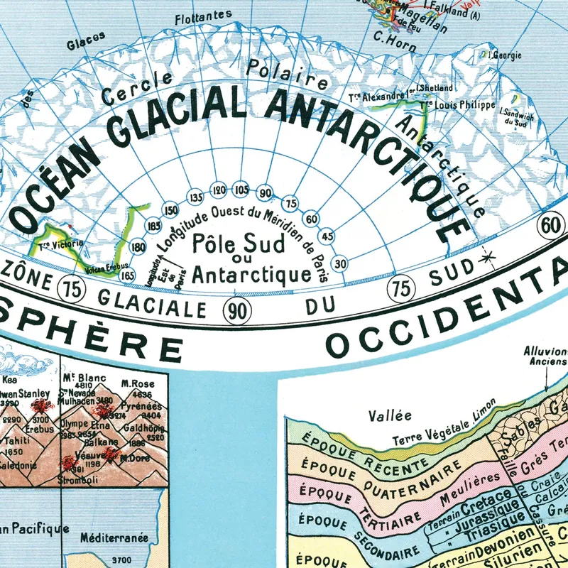 Détail : Mappemonde en deux hémisphères, Joseph Forest (3)