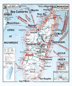 Carte Vidal Lablache 36 - MADAGASCAR - 100 x 120 cm...